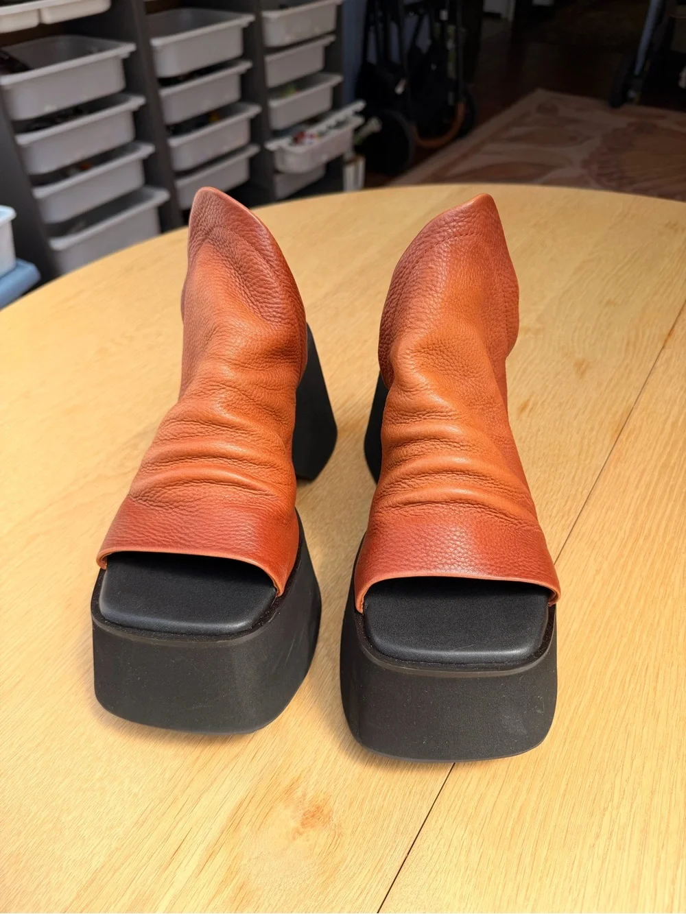 Women’s Brown Platform Slide Sandals